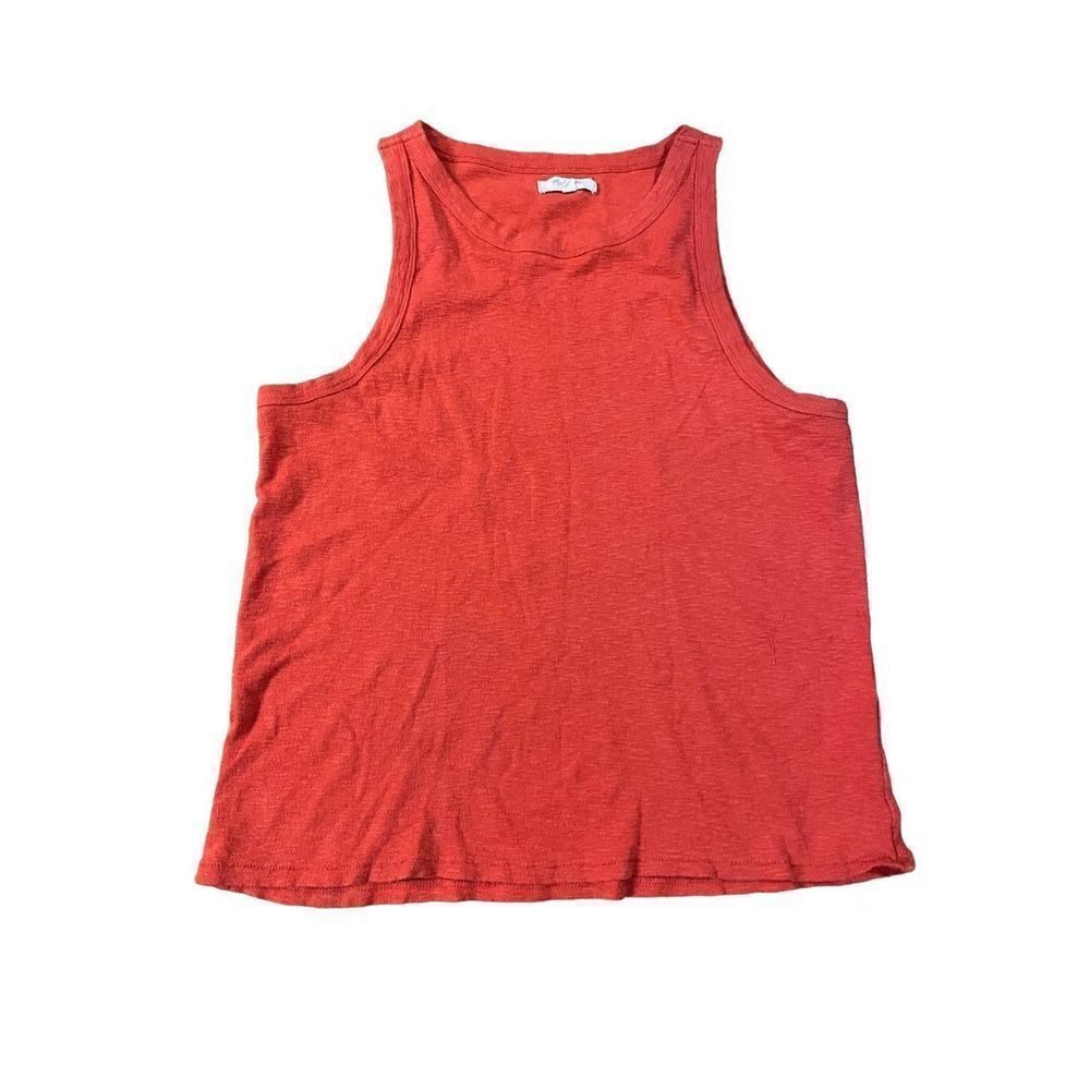 Madewell red orange tank top modal cotton blend‎ size XL